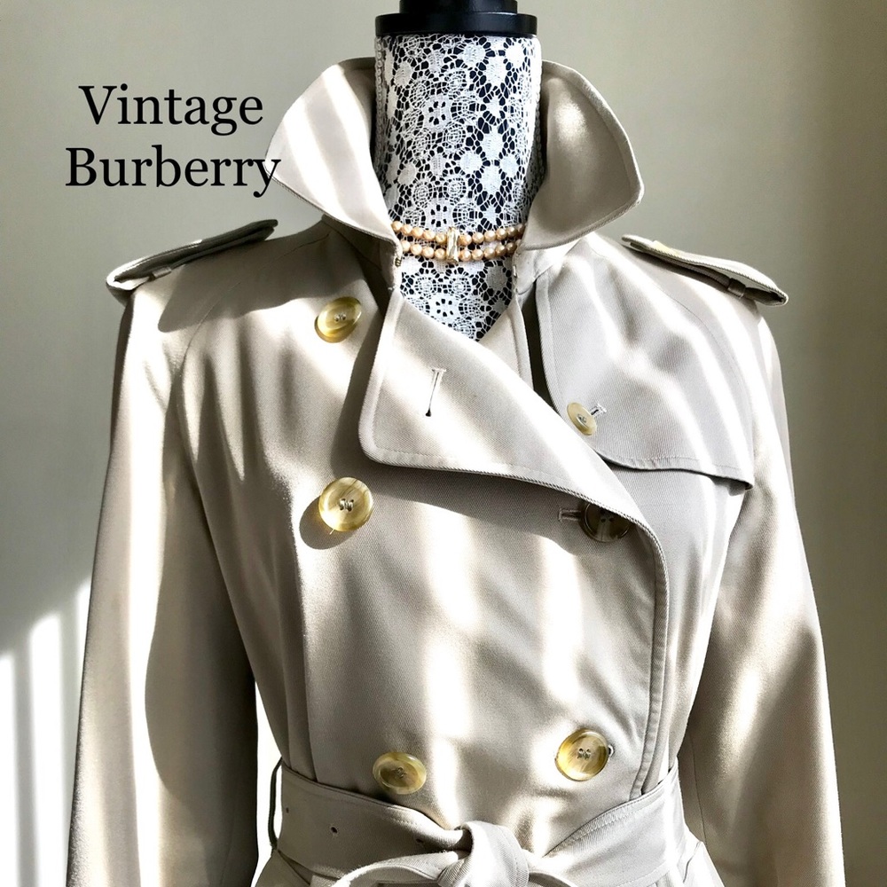 AUTHENTIC Burberry Vintage Trench - Picture 2 of 9